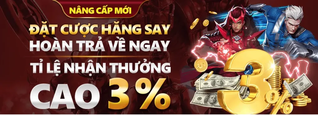 Hoàn trả 3% tại trang 3vin